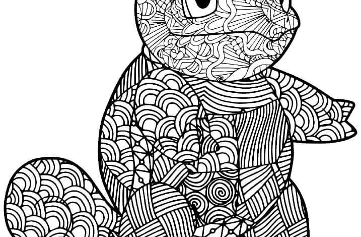 Pokemon Squirtle Mandala Coloring Page