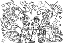Pokemons Coloring Page