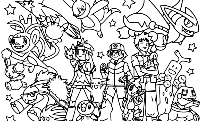 Pokemons Coloring Page