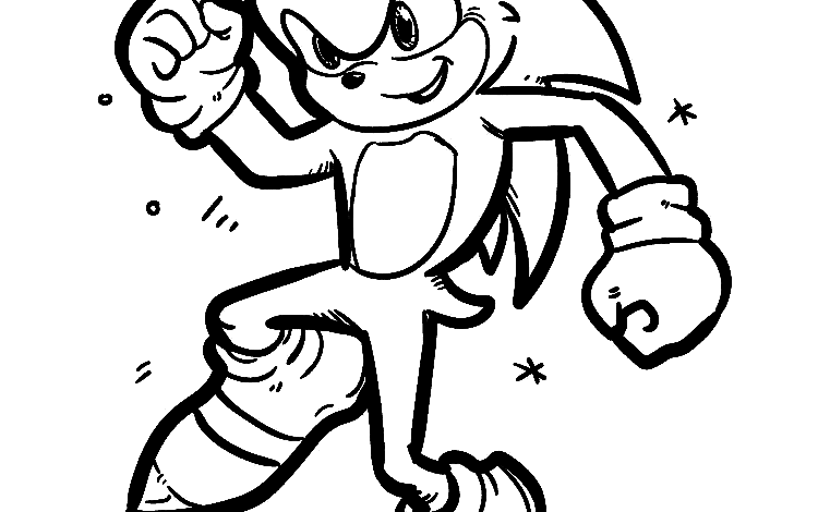Sonic Coloring Page
