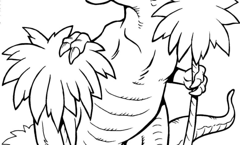 Prehistoric T Rex Dinosaur Coloring Page