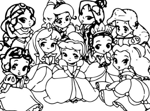 Princesses Coloring Page