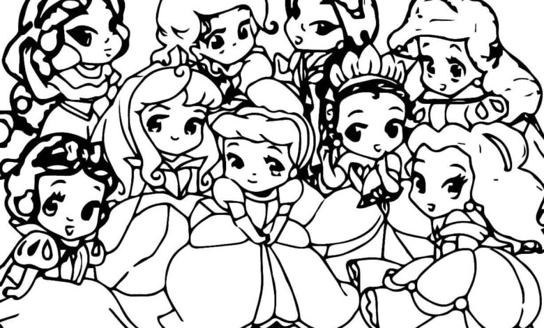 Princesses Coloring Page