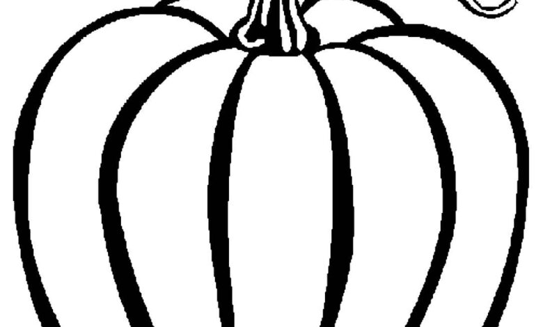 Pumpkin Drawing Coloring Page