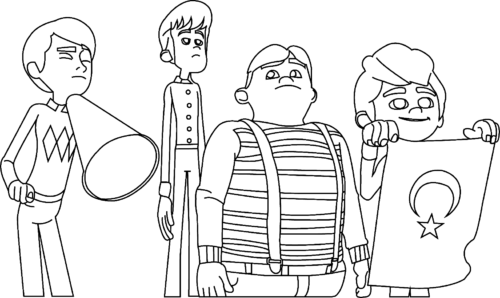 Rafadan Tayfa Crew Coloring Page