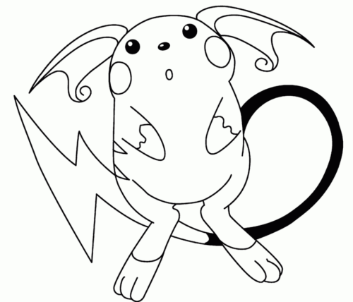 Raichu Pokemon Coloring Pages