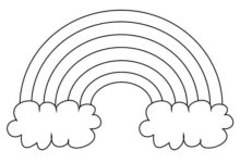 Rainbow Cloud Coloring Page