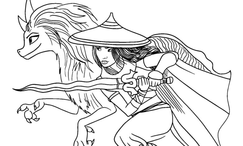Raya Coloring Page