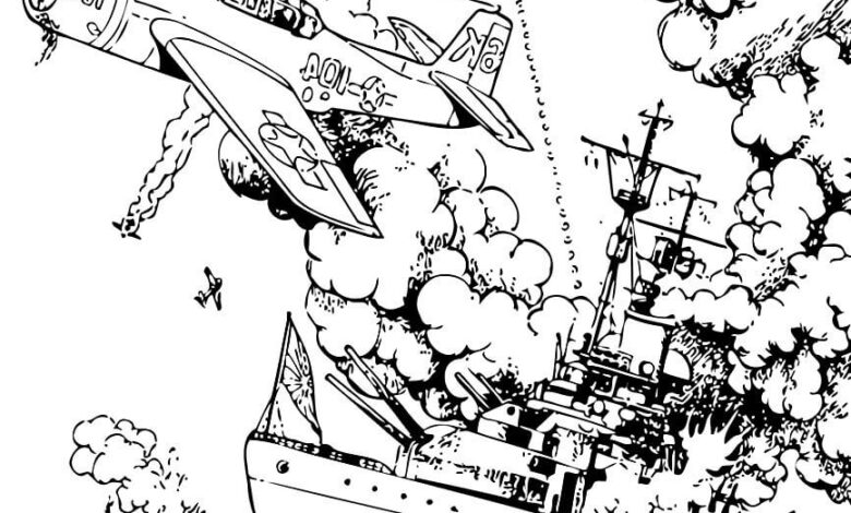 Realistic War Coloring Page