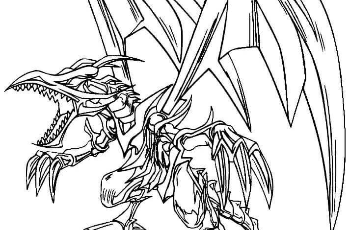 Red Eyed Black Dragon Coloring Page