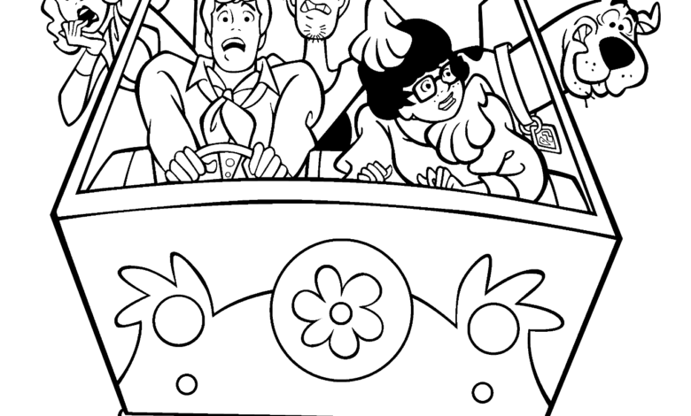 Scooby Doo Car Coloring Page
