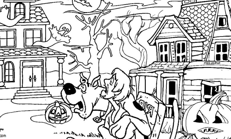 Scooby Doo Horror Story Coloring Page