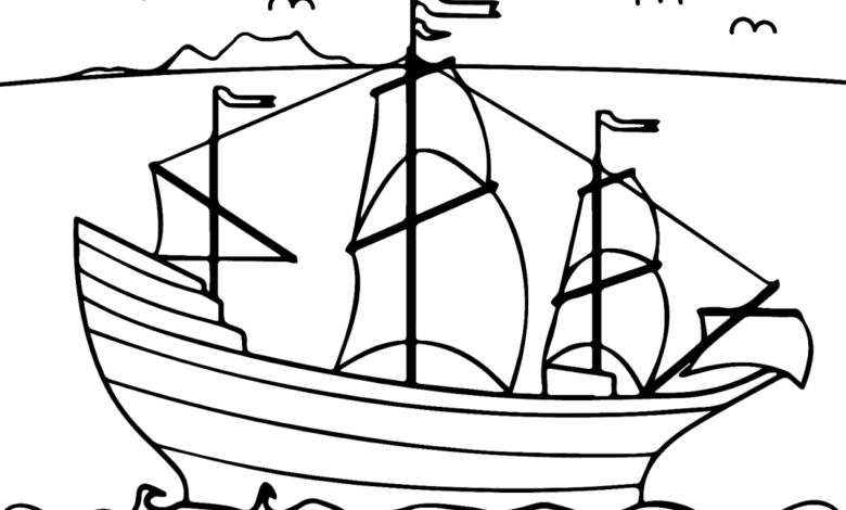 Ship Coloring Page