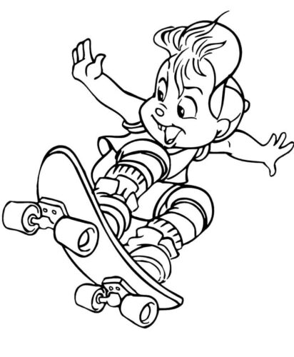 Skateboard Coloring Page