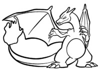 Sly Charizard Pokemon Coloring Page