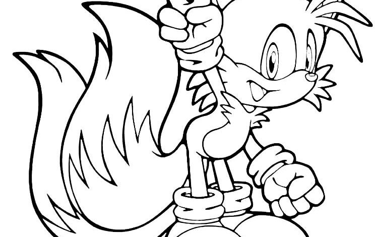 Sonic Tails Coloring Page