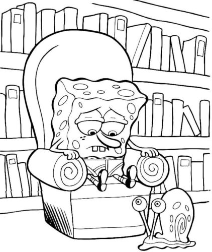 Spongebob Sad Coloring Page