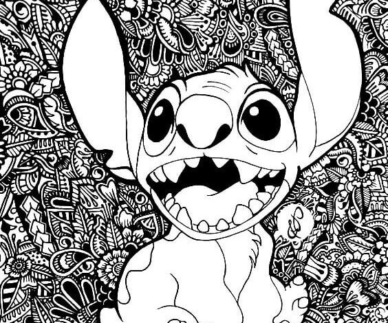 Stitch Mandala Coloring Page
