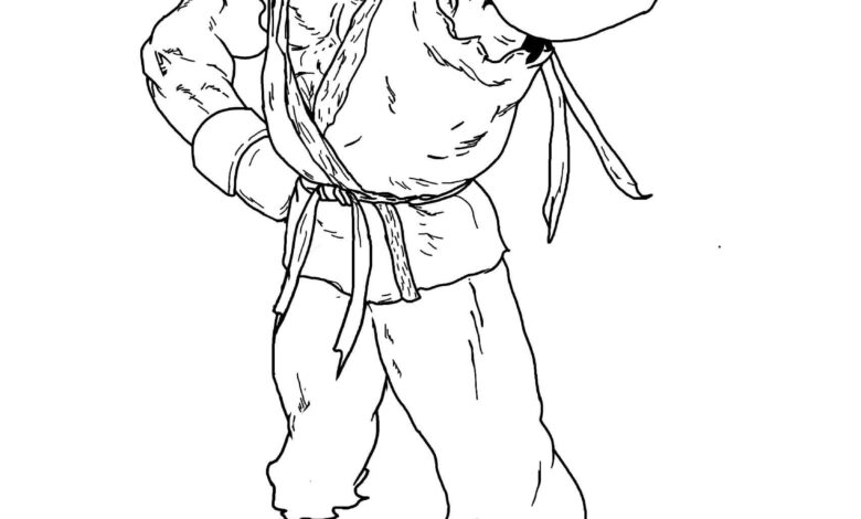 Street Fighter Coloring Page