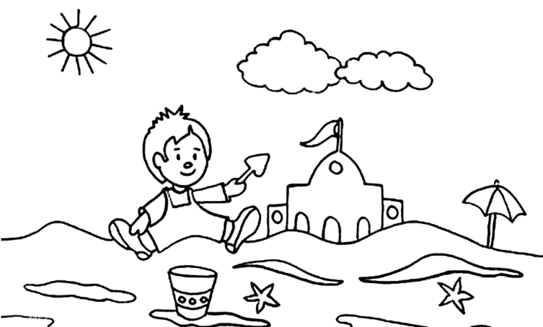 Summer Coloring Page For Kids