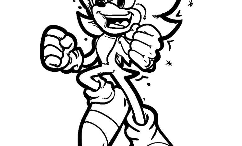 Super Sonic Coloring Page