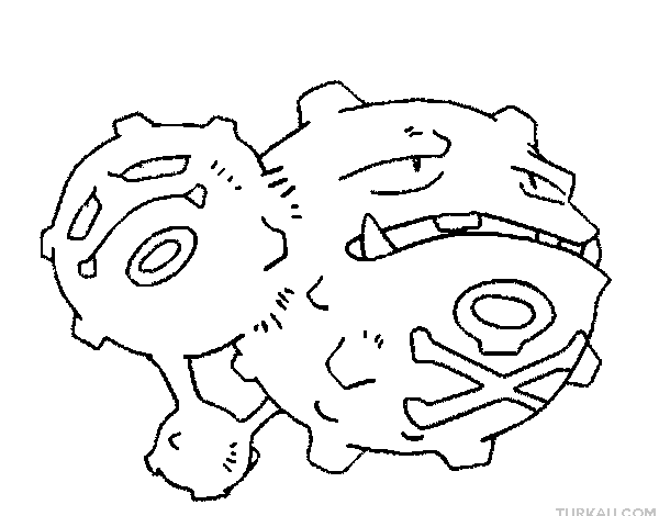 Team Rockets Weezing Coloring Page