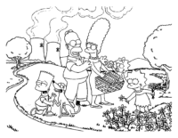 The Simpsons Coloring Page