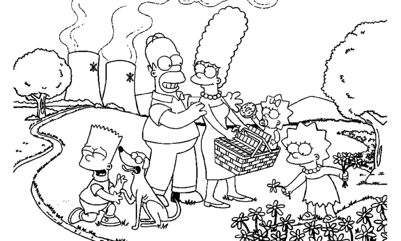 The Simpsons Coloring Page