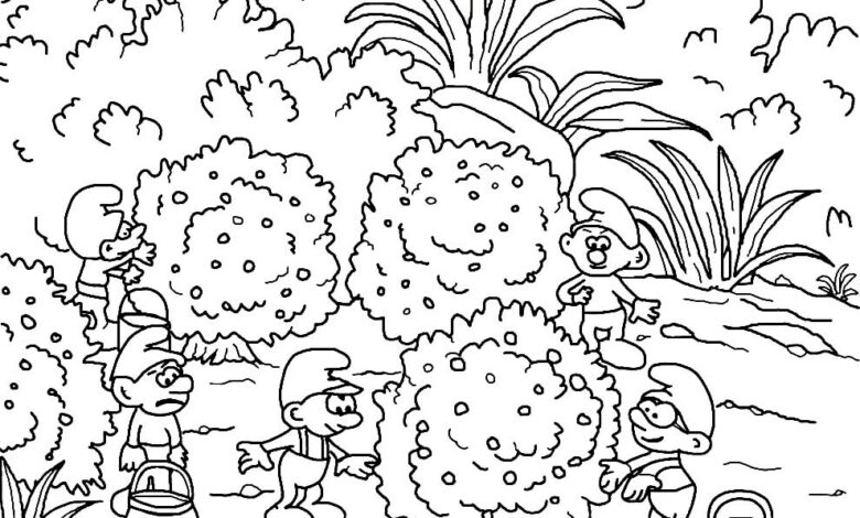 The Smurfs Coloring Pages For Teenagers