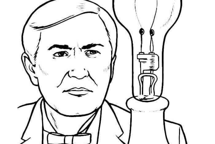 Thomas Edison Coloring Page