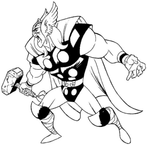 Thor Coloring Page