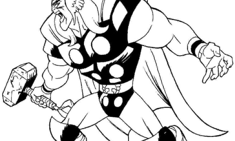 Thor Coloring Page