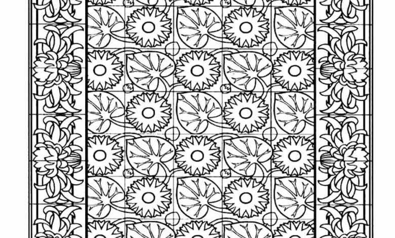 Tiles Coloring Page