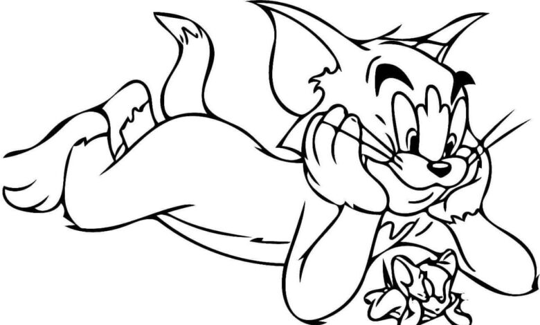 Tom and Jerry Coloring Page 1