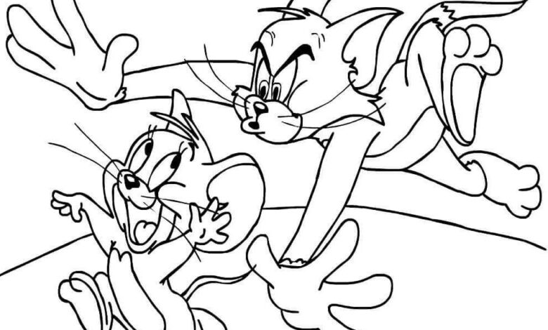 Tom & Jerry Coloring Page