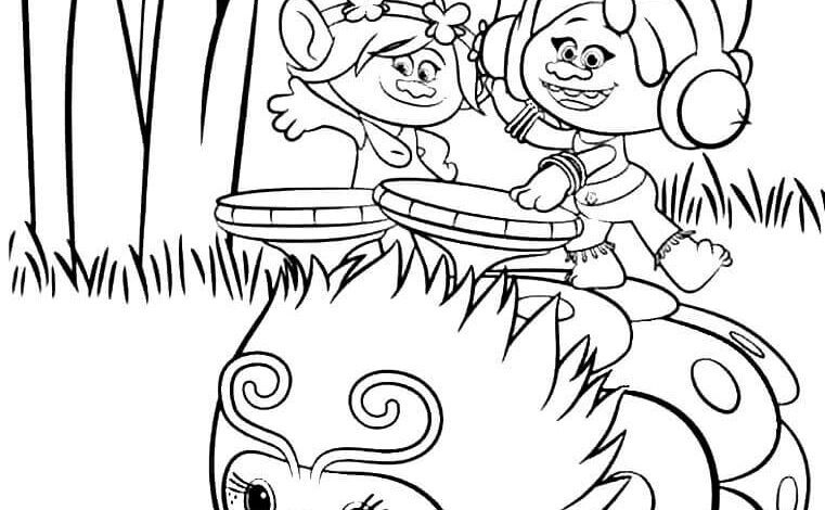 Trolls Coloring Page