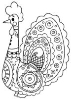 Turkey Mandala Coloring Page