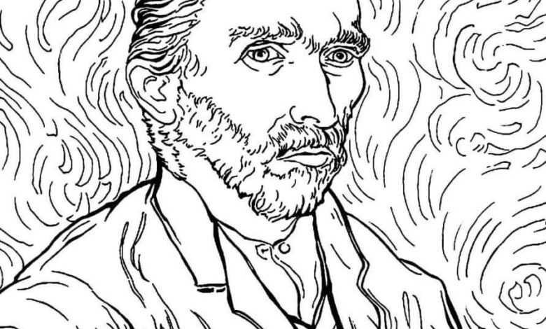 Vincent van Gogh Coloring Page