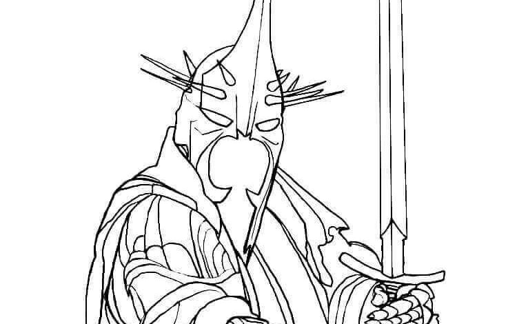 Witch King Lord Of The Rings Coloring Page