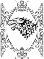 Wolf Game of Thrones Coloring Pages