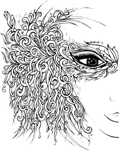 Woman Eye Adult Coloring Pages