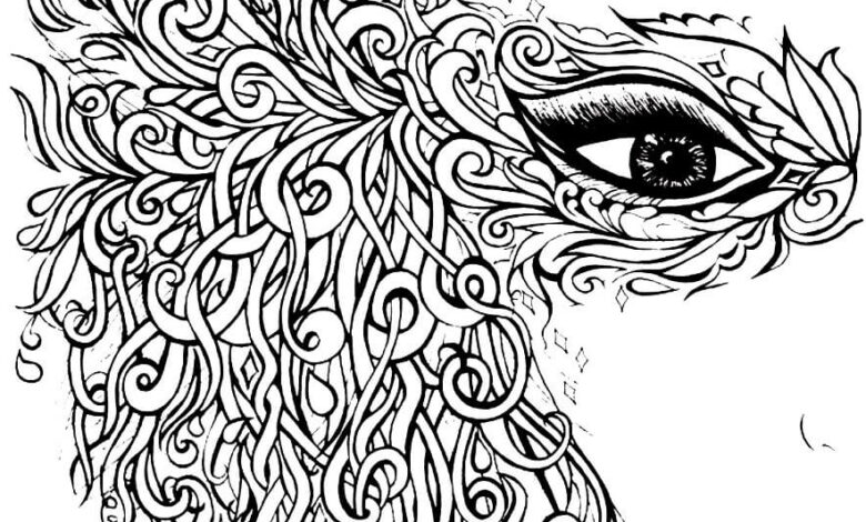 Woman Eye Adult Coloring Pages
