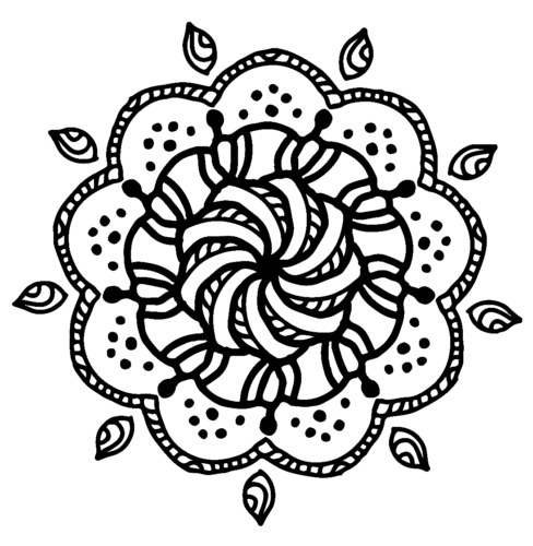 Wonderful Leaves Flower Art Mandala Coloring Page 2 Wonderful Leaves Flower Art Mandala Coloring Page