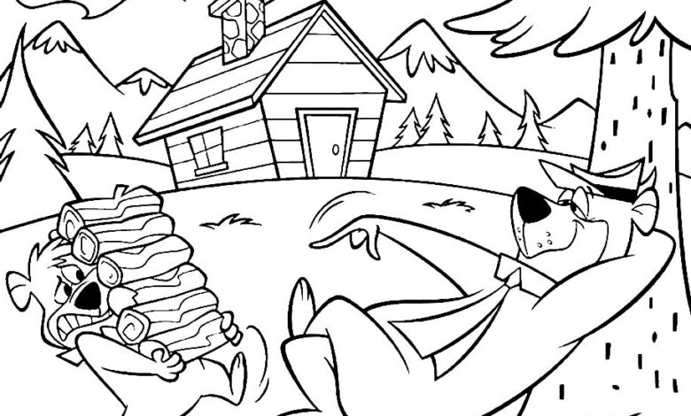 Yogi Bear Coloring Page
