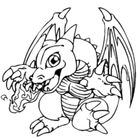 Yugioh Baby Dragon Coloring Page