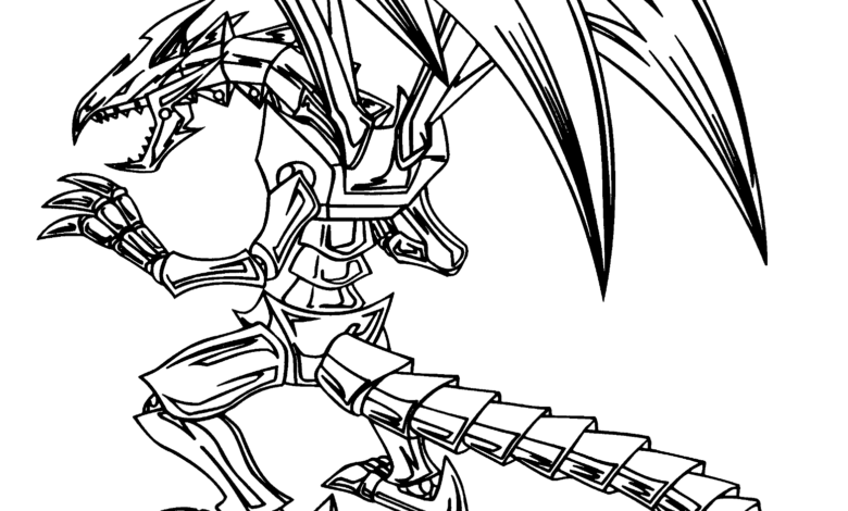 Yugioh Dragon Coloring Page