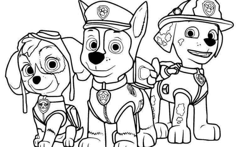 paw patrol coloring pages