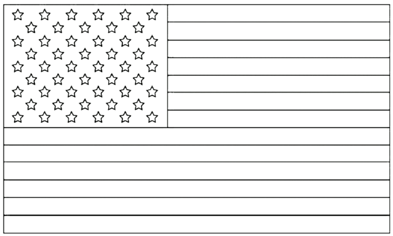 American Flag Coloring Page