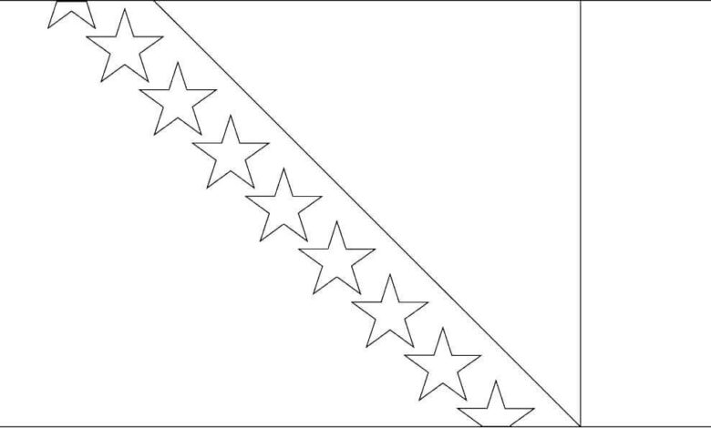 Bosnia And Herzegovina Flag Coloring Page