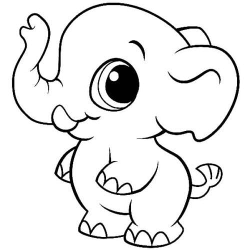 Cute Elephant Coloring Pages 2 Cute Elephant Coloring Pages